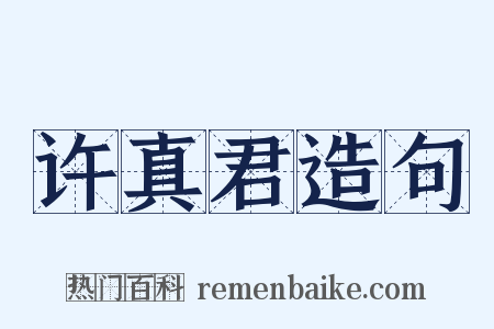 许真君造句是什么意思的图片